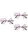 TENDYCOCO 3 Paires De Lunettes De Soleil Hip Hop Lunettes De Soleil Coeur Lunettes De Soleil Enterrement De Vie De Jeune Fill