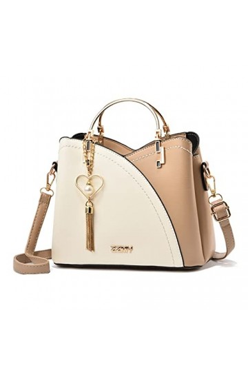 FANDARE Sac à Main Femme Franges Sacs Portés Épaule Étanche Sac à Bandouliere Sac Fourre Sacoche PU Cuir Sac Messager Multi P