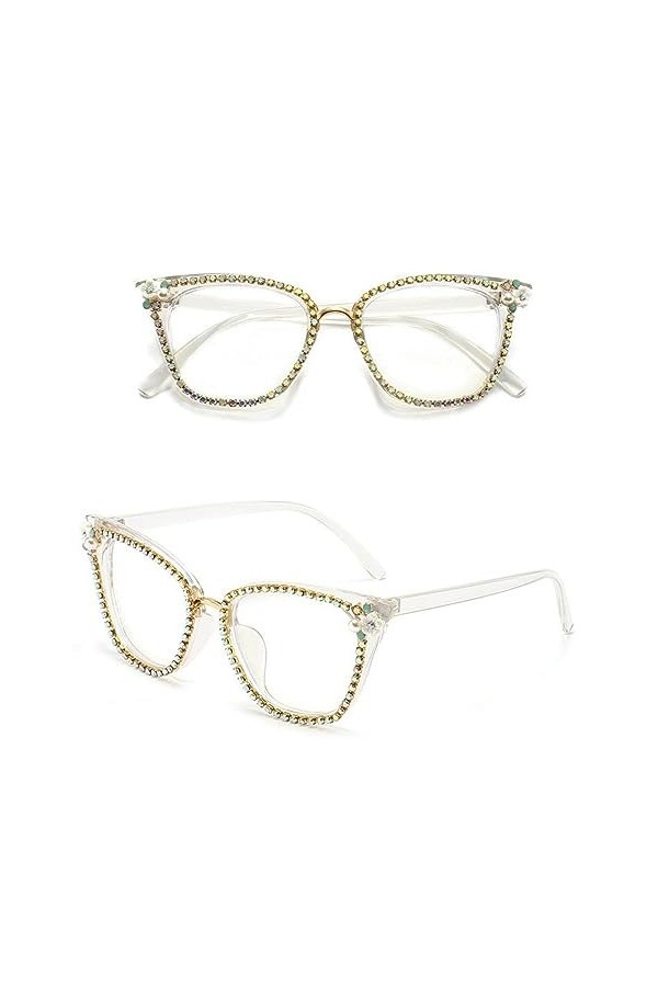 MUTYNE Rétro Cat Eyes Crystal Deor Lunettes de Soleil Femmes Festival de Musique Diamant Femmes Lunettes de Soleil Brillantes