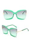 HCHES Lunettes de soleil de designer surdimensionnées carrées femmes lunettes de soleil femme grand cadre nuances colorées, 6