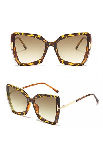 HCHES Lunettes de soleil de designer surdimensionnées carrées femmes lunettes de soleil femme grand cadre nuances colorées, 2