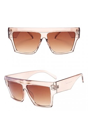 HCHES Lunettes de soleil carrées vintage surdimensionnées pour femmes, lunettes de soleil dété, lunettes de dégradé sexy UV4