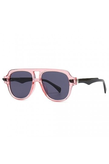 Lunettes de soleil Femme Retro Gradient Shades UV400 Hommes Rivets Lunettes de Soleil,Rose noir gris,Taille unique
