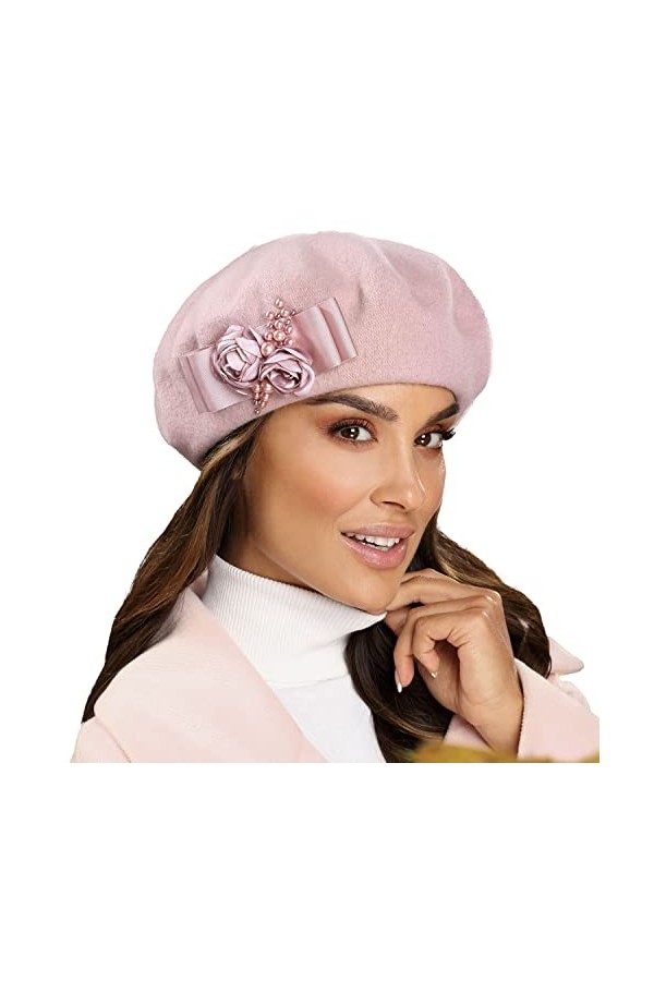 Willi Béret Classique Et Élégant Glifeta, Rose Clair,Taille Unique