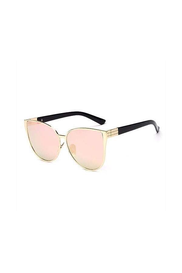 HPIRME Miroir surdimensionné lunettes de soleil yeux de chat femmes lunettes de soleil dame grande taille hip hop, 1, taille 