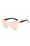 HPIRME Miroir surdimensionné lunettes de soleil yeux de chat femmes lunettes de soleil dame grande taille hip hop, 1, taille 