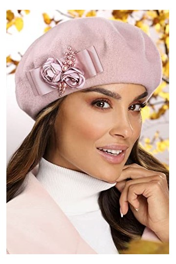 Willi Béret Classique Et Élégant Glifeta, Rose Clair,Taille Unique