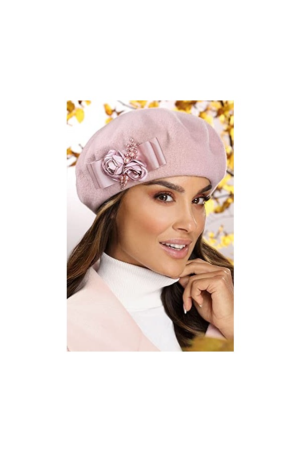 Willi Béret Classique Et Élégant Glifeta, Rose Clair,Taille Unique