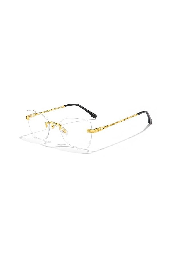 MUTYNE Lunettes de soleil de luxe œil de chat femme alliage femme lunettes de soleil rétro Vintage dégradé lunettes, C04 clai