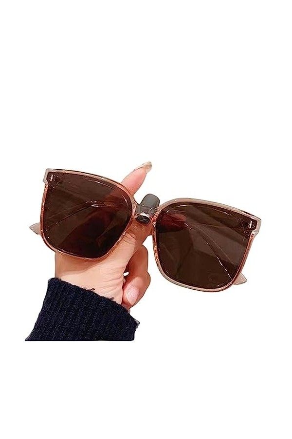 TsoLay Lunettes de soleil polarisées à la mode, lunettes de soleil carrées pour hommes et femmes, lunettes de soleil à grand 