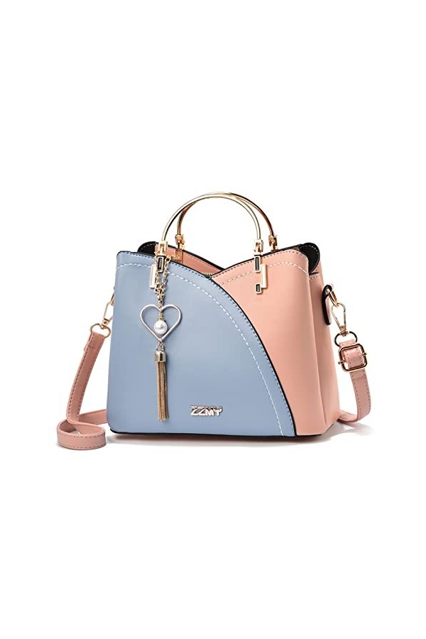 FANDARE Sac à Main Femme Franges Sacs Portés Épaule Étanche Sac à Bandouliere Sac Fourre Sacoche PU Cuir Sac Messager Multi P