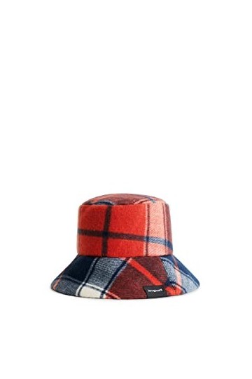 Desigual Femme Hat_red Check 3029 Dark Red Kit d accessoires hiver, Rouge, Taille unique EU
