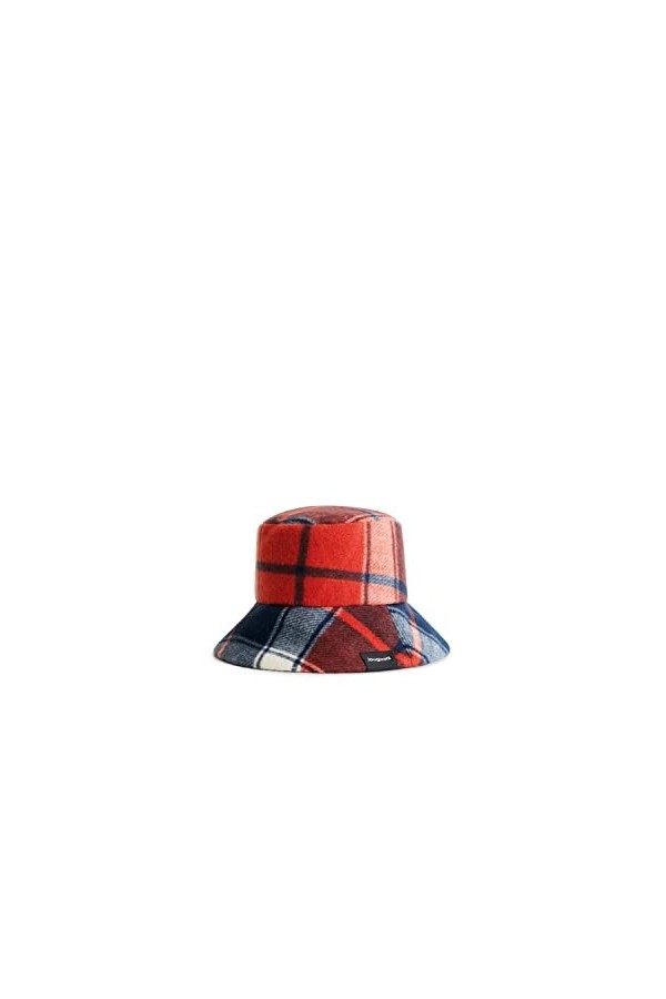 Desigual Femme Hat_red Check 3029 Dark Red Kit d accessoires hiver, Rouge, Taille unique EU