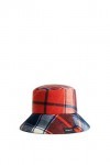 Desigual Femme Hat_red Check 3029 Dark Red Kit d accessoires hiver, Rouge, Taille unique EU