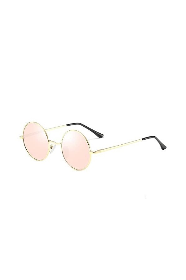 Lunettes de Soleil Rondes Femmes polarisées Punk Lunettes de Soleil Steampunk lentilles Lunettes pour Hommes Femme okulary, C