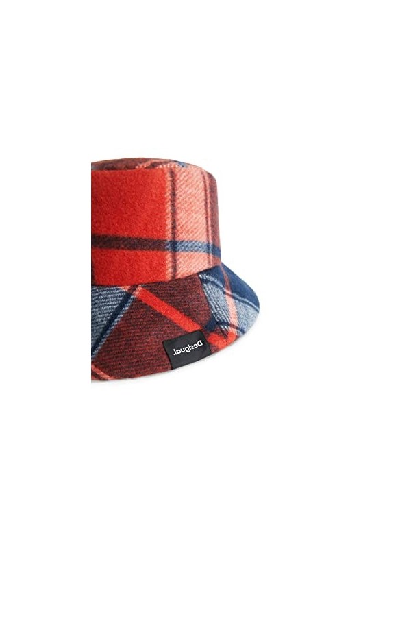 Desigual Femme Hat_red Check 3029 Dark Red Kit d accessoires hiver, Rouge, Taille unique EU