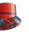 Desigual Femme Hat_red Check 3029 Dark Red Kit d accessoires hiver, Rouge, Taille unique EU
