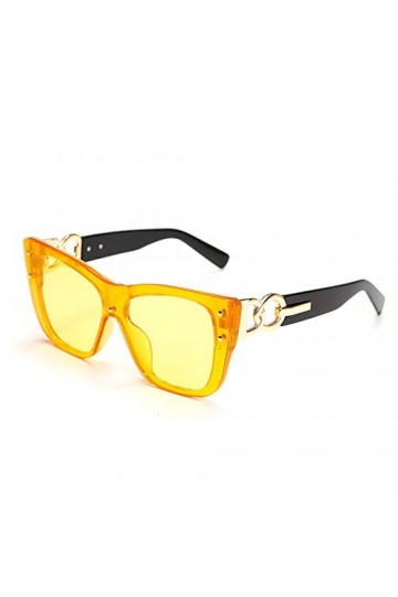 HPIRME Lunettes de soleil yeux de chat surdimensionnées femmes Vintage lunettes de soleil hommes dégradé thé lunettes femmes 