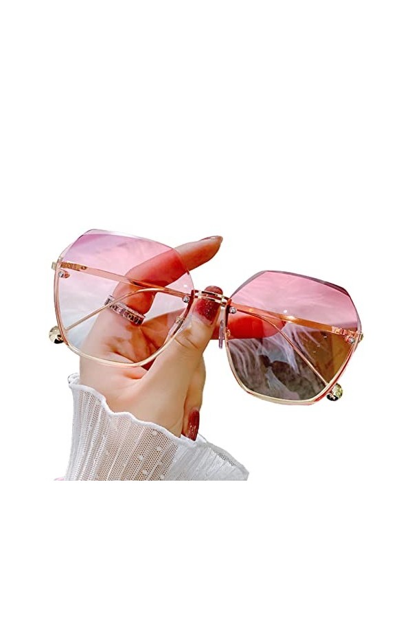 SUYGGCK Lunettes de Soleil Polarisées Femmes Lunettes De Soleil De La Mode-Pink