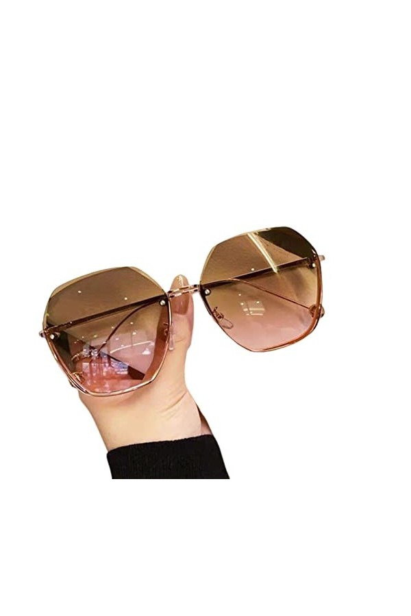 SUYGGCK Lunettes de Soleil Polarisées Femmes Lunettes De Soleil De La Mode-Pink