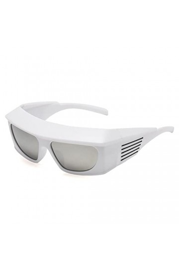 Lunettes de soleil épaisses pour femmes Steampunk Hip Hop Lunettes de soleil Hommes Vuntage Square Shades Flat, 4, taille uni