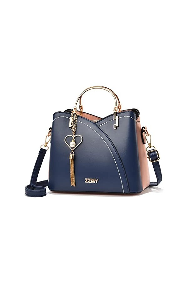 FANDARE Sac à Main Femme Franges Sacs Portés Épaule Étanche Sac à Bandouliere Sac Fourre Sacoche PU Cuir Sac Messager Multi P