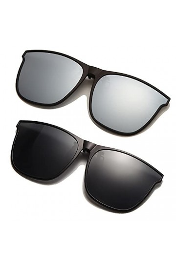 Long Keeper Clip Lunettes de Soleil Polarisées - Clip Solaire pour Lunettes De Vue Pour Hommes Femmes Lunettes Conduite De Nu