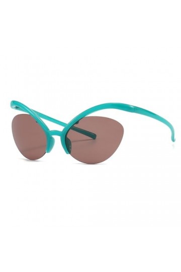 HPIRME Lunettes de soleil sans monture pour femmes et hommes, couleur bonbon, monture œil de chat, lunettes de soleil UV400, 