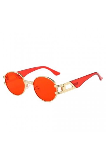 HPIRME Lunettes de soleil ovales en métal pour femmes, nuances dégradées de couleur bonbon, UV400, lunettes de soleil rondes 