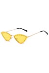 HPIRME Diamant sans monture lunettes de soleil femmes métal cadre oeil de chat lunettes de soleil pour femmes Vintage lunette