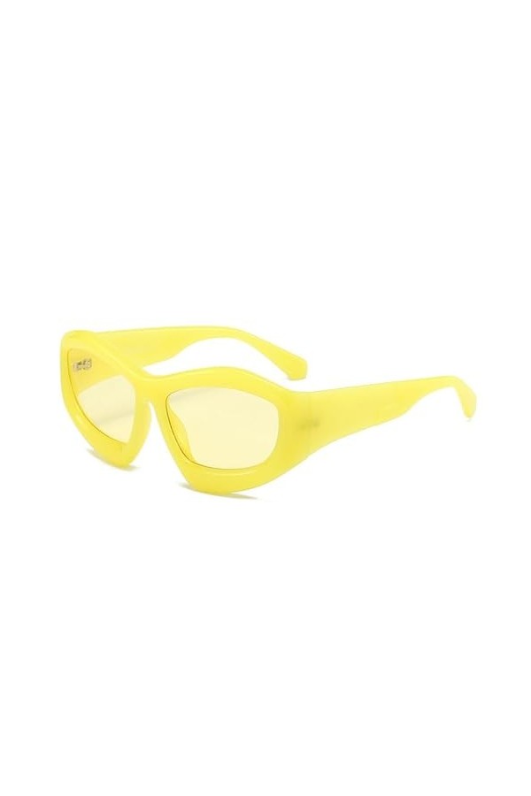 HCHES Lunettes de soleil œil de chat pour femmes, nuances de conduite en plein air, UV400, lunettes de soleil rétro polygone 