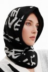 Desigual Femme Hat_lettre 2000 Black Kit d accessoires hiver, Noir, Taille unique EU