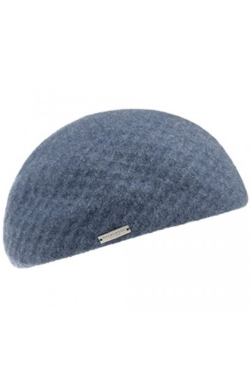 Seeberger Béret en Laine Foulée Mirana béret Basque pour Femme béret Basque dhiver Taille Unique - Bleu 