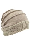 Seeberger Bonnet de marche avec coutures en zigzag en laine vierge - Beige - Taille Unique