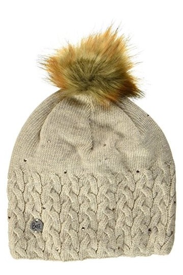 Buff Femme Knitted et Polar A Elie Bonnet, Beige, One Size