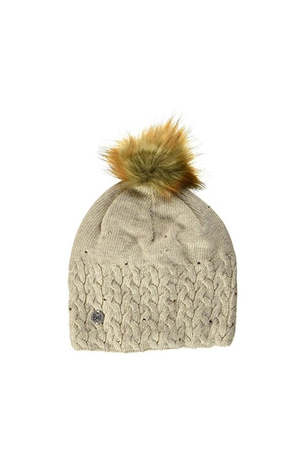Buff Femme Knitted et Polar A Elie Bonnet, Beige, One Size