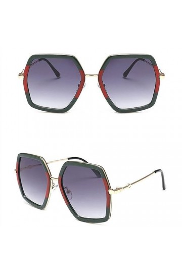 HPIRME Lunettes de soleil carrées surdimensionnées pour femmes hommes Vintage grand cadre rétro lunettes de soleil UV400 nuan