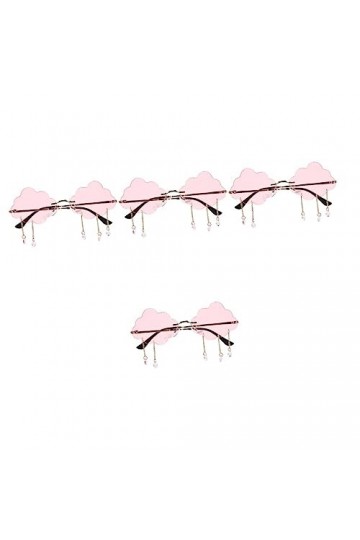 jojofuny 4 Pièces Des Lunettes De Soleil Lunettes De Fête De Nouveauté Lunettes De Vue Sans Monture Fournitures De Fête Des A