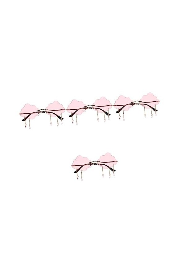 jojofuny 4 Pièces Des Lunettes De Soleil Lunettes De Fête De Nouveauté Lunettes De Vue Sans Monture Fournitures De Fête Des A