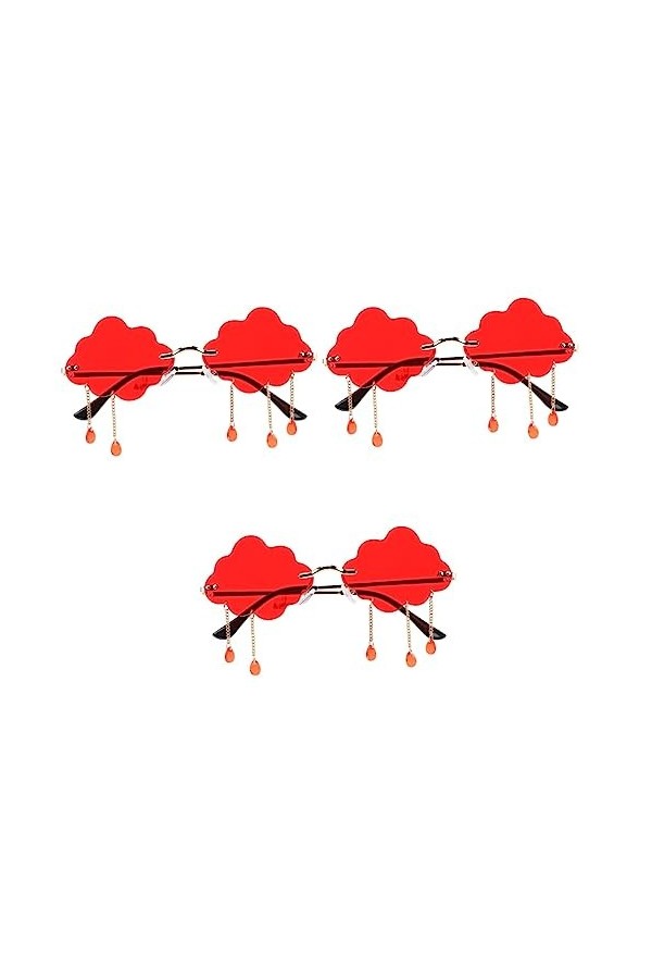 jojofuny 4 Pièces Des Lunettes De Soleil Lunettes De Fête De Nouveauté Lunettes De Vue Sans Monture Fournitures De Fête Des A