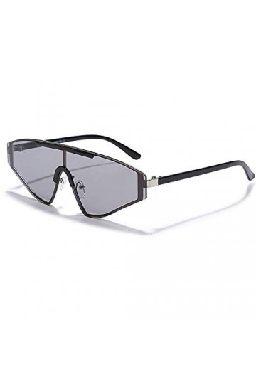 HPIRME Lunettes de soleil sans monture surdimensionnées femmes une pièce lunettes de soleil œil de chat hommes dames UV400 lu