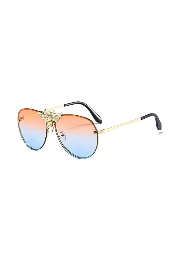 HPIRME Pour femmes hommes lunettes de soleil nuances UV400 lunettes de soleil surdimensionnées, 9, taille unique