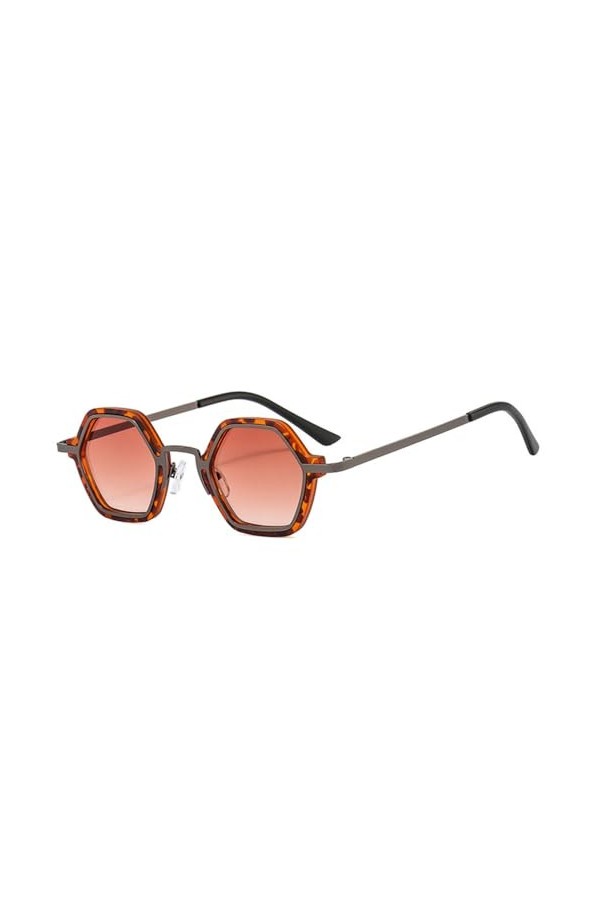 MUTYNE Rétro Punk Hommes Polygone Lunettes de Soleil Carrées Mode Clair Océan Dégradé Verres Lunettes Femmes Tendance Lunette
