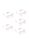 USHOBE 5Pcs Lunettes De Soleil Lunettes Sans Monture Irrégulières Nuances Sans Cadre Nuage Lunettes De Bal Verre Nuage Lunett