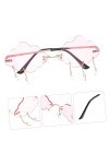 USHOBE 5Pcs Lunettes De Soleil Lunettes Sans Monture Irrégulières Nuances Sans Cadre Nuage Lunettes De Bal Verre Nuage Lunett