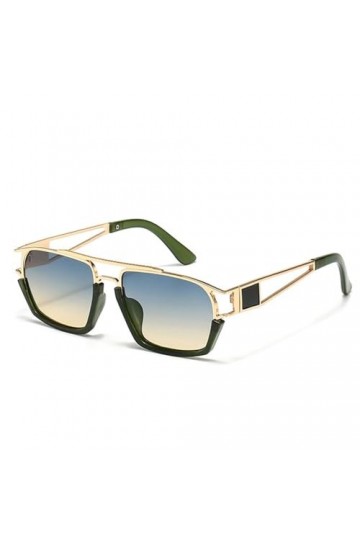 MUTYNE Rétro Double Ponts Carrés Femmes Lunettes De Soleil De Luxe Mode Dégradé Nuances UV400 Hommes Tendance Lunettes De Sol