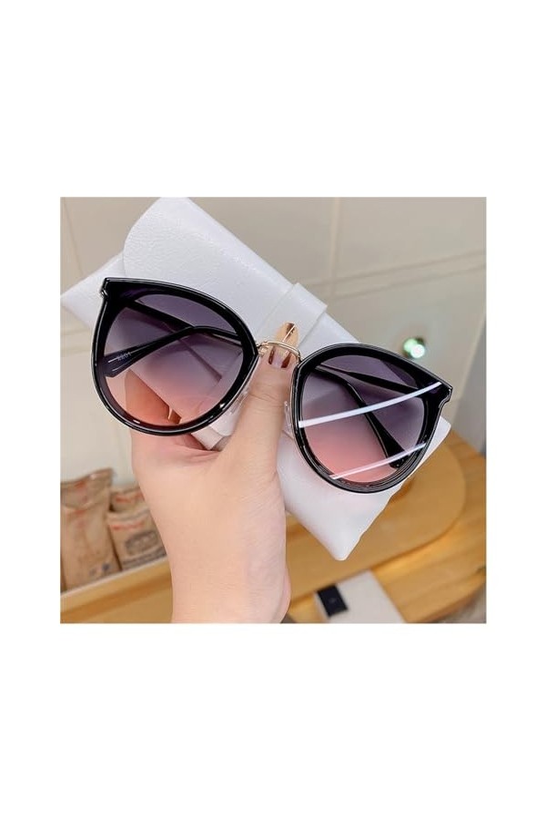 EkeNoz Lunettes De Soleil Rondes Polarisées for Femmes À Grande Monture