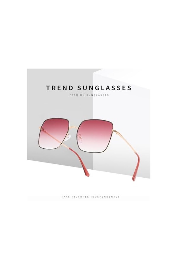 EkeNoz Lunettes de Soleil UV400 de Conduite de Plage de Vacances en Plein air en métal for Femmes