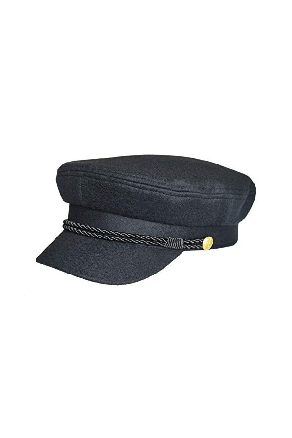 MADSea Gold Edition Tuch Casquette de Marin de lElbe Casquette à Visière Chapeau, Couleur:Noir, Taille&nbsp;:L