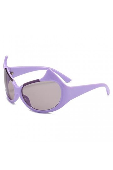 ONDIAN Lunettes de Soleil Femme Lunettes de soleil à oreilles Tide Cool Modeling Street Sunglasses Classique Couleur : Viole